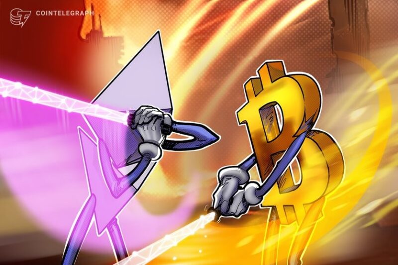 Bitcoin now has $1T ‘market cap lead’ over ETH amid $68K price